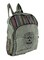 Sugar Skull Grey Cotton Canvas Striped Tapestry Fully Lined Backpack
